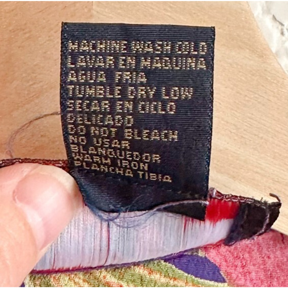 VTG GeeGee Babydoll Mini Dress Free Size Floral Chiffon 90 Y2K Oversized Boho - Picture 5 of 8